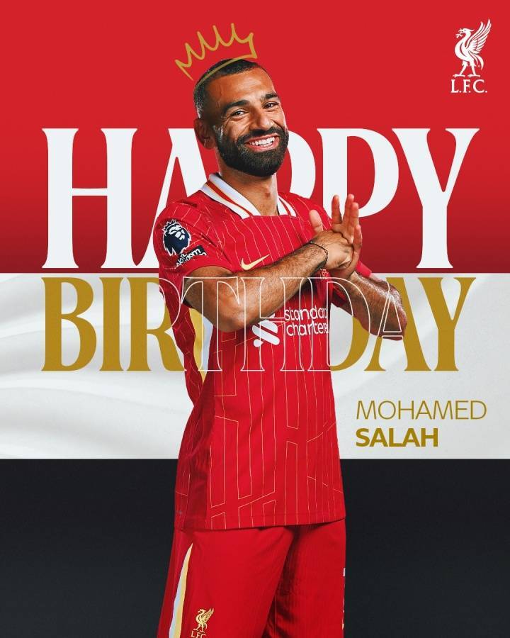 法老利物浦祝萨拉赫33岁生快 效力8年401场245球9冠&amp;再续2年